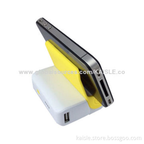 Mobile Power Bank with 4,400mAh Capacity, Mini Mirror, Can be Use as Phone Holder